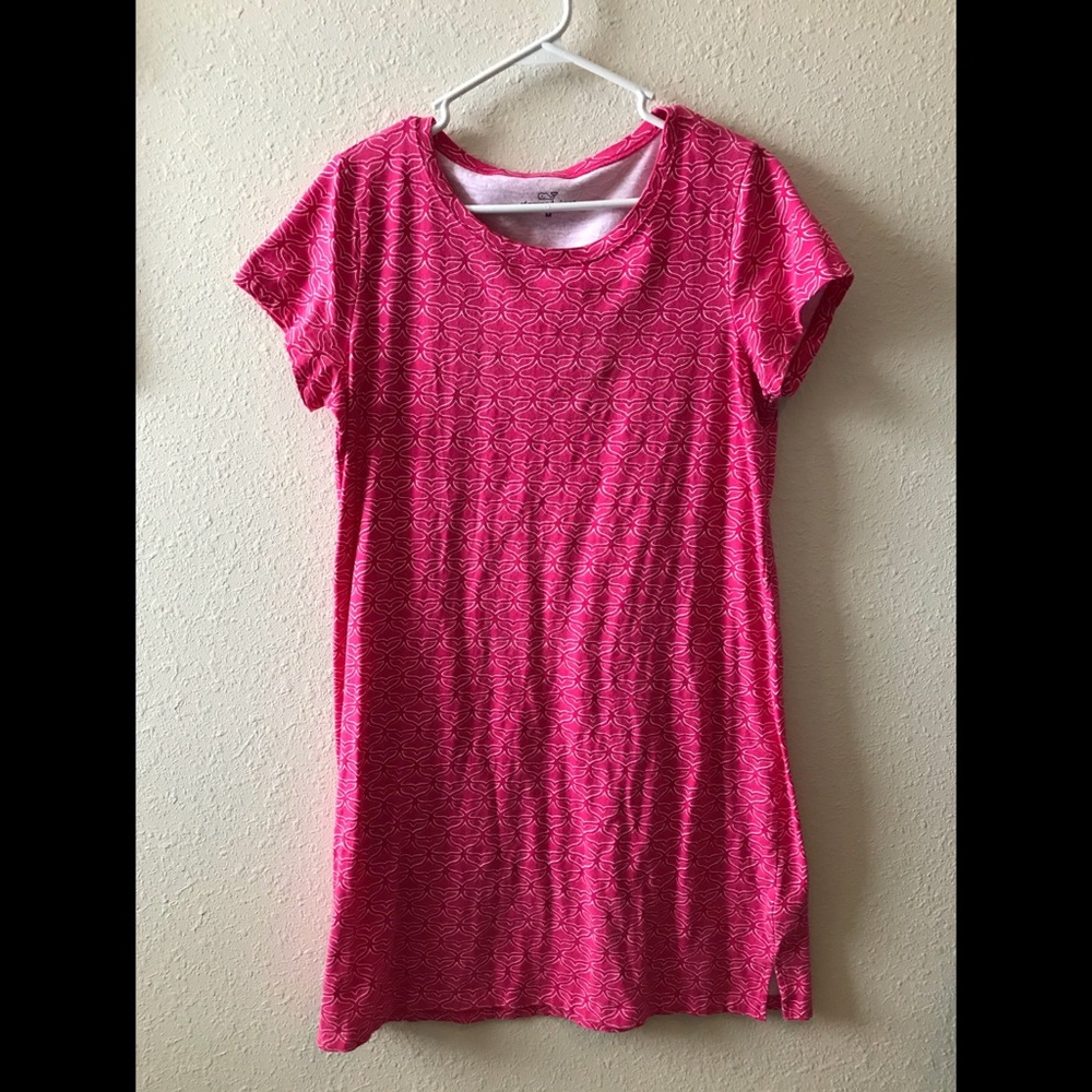 Pink T-shirt dress, size medium